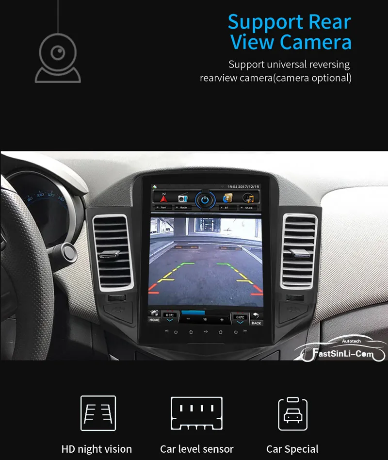 Best 64GB Car Android Multimedia Player radio for Chevrolet Cruze 2006-2014 GPS Navigation Vertical screen 2 7