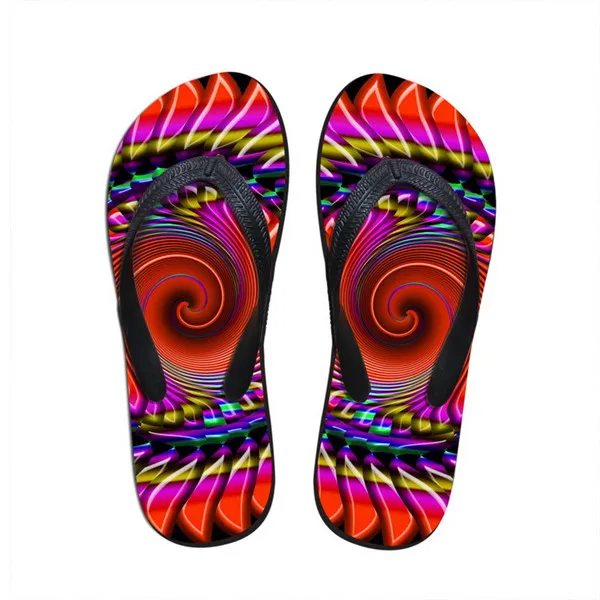 Женские домашние сандалии; коллекция года; резиновые Вьетнамки с 3D-принтом; женские шлепанцы; женская летняя обувь; уникальная обувь на плоской подошве; Zapatillas - Цвет: C0103AB