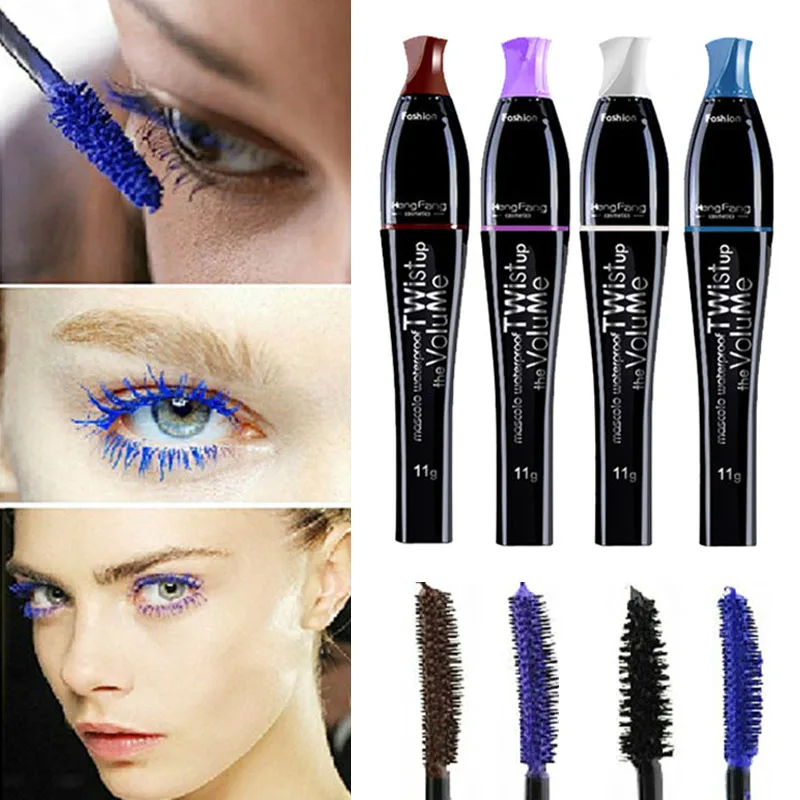 Eye Lengthening Thick Curly Mascara Makeup Cosplay Colorful No Blooming Water Eyelash Beauty Tool MH88