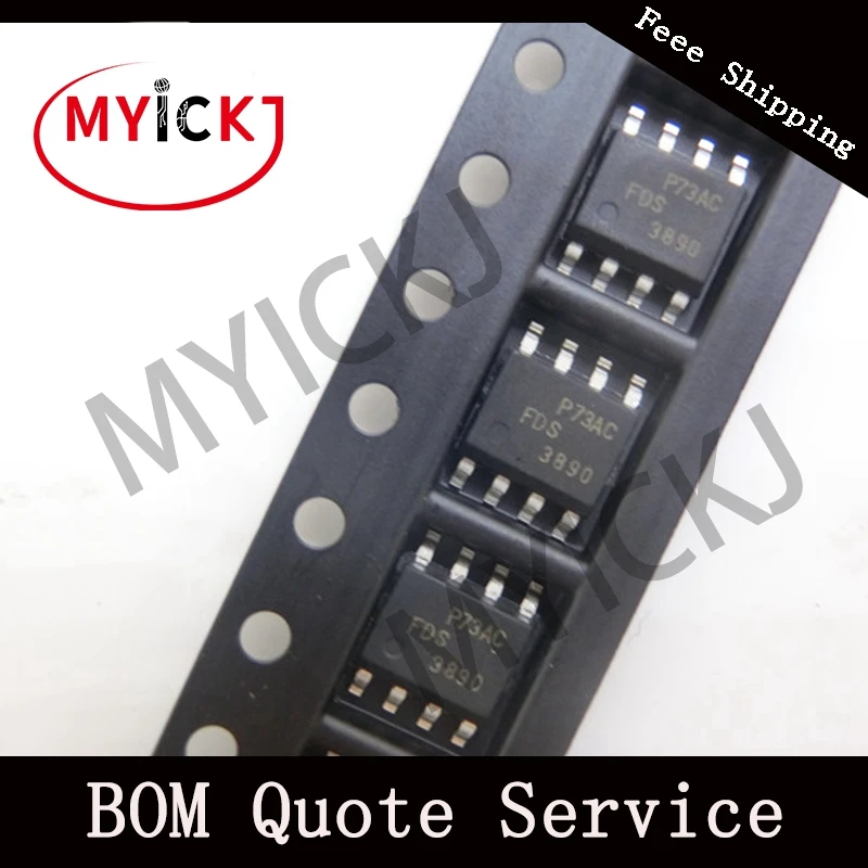 

10pcs FDS3890 IC CHIP MOSFET 2N-CH 80V 4.7A 8-SO