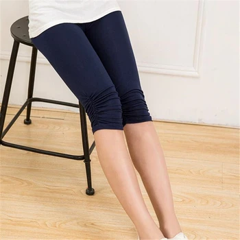 

VIIANLES Women Leggings Casual Ladies Capris Seamless Stretch Skinny Pants Cropped To Calf Thin Womens Solid Leggings Capris