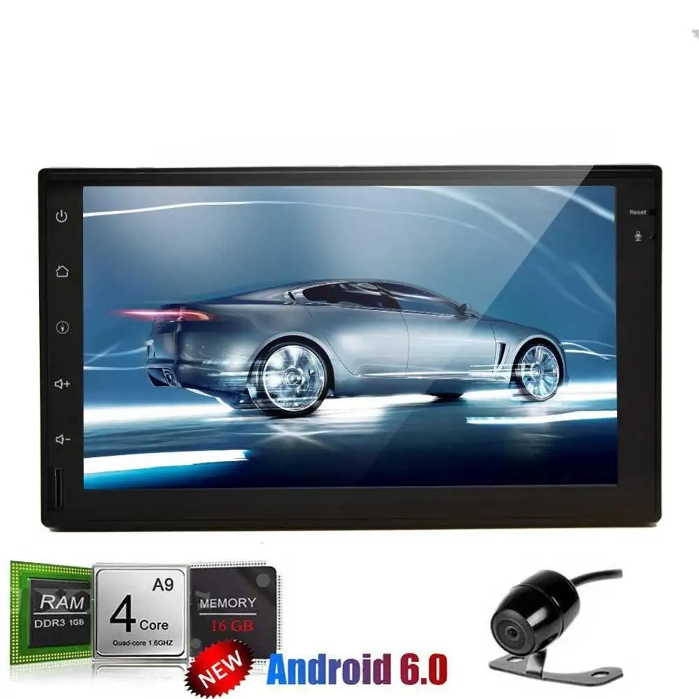 Excellent Double 2Din Android 6.0 Capacitive Screen Car Multimedia Radio car gps Headunit Support Bluetooth/WiFi/OBD2/Mirrorlink+Camera 0
