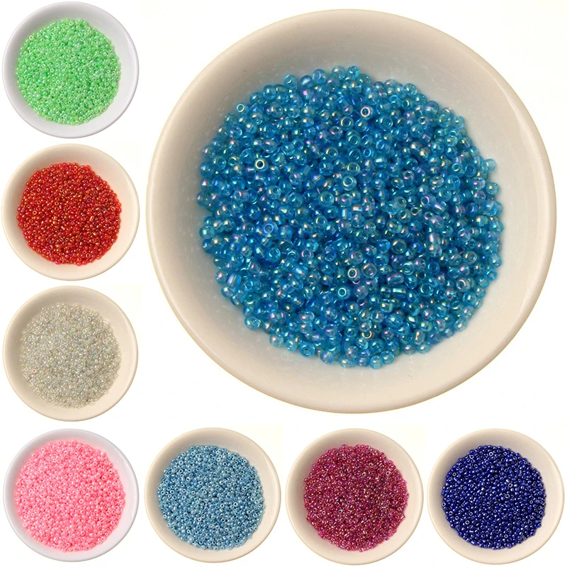 1500Pcs 2mm Czech Glass Seed Spacer Beads Jewelry Making DIY Findings Crafts