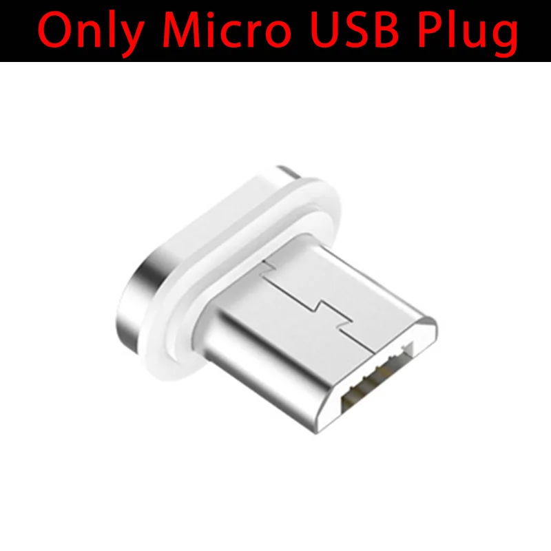 Магнитный светодиодный кабель Micro usb type C адаптер для быстрой зарядки телефона Microusb type-C магнитное зарядное устройство usb c для samsung xiaomi huawei - Цвет: Only Micro USB plug