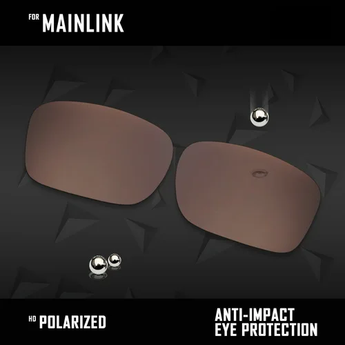 OOWLIT линзы для замены солнцезащитных очков Оукли Mainlink OO9264 Поляризованные-разноцветные - Lenses Color: Earth Brown