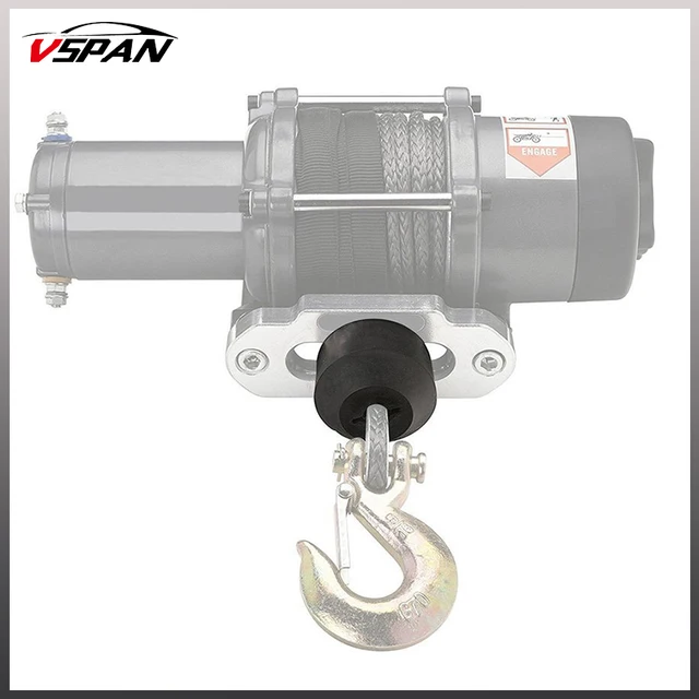 2pcs Universal Winch Stopper Black Rubber Winch Rope Cable Stopper Line