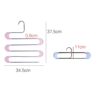 5 слоев s-образной формы многофункциональные вешалки для одежды для путешествий, вешалки для хранения брюк, вешалки для ремней, тканевая стойка, многослойная вешалка для хранения одежды