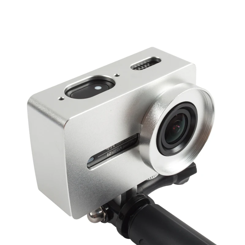 Metal Frame Protective Housing Case With lens cap For Xiaomi Yi 2 Xiaoyi 2 4K Action Sport Camera Accessories CNC Aluminum Cover (11)
