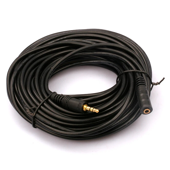 

15M 50Ft Computer Audio extension Cable Gold Plated 3.5mm Male to Female Jack Plug Stereo Audio Aux Earphone Extension Cord