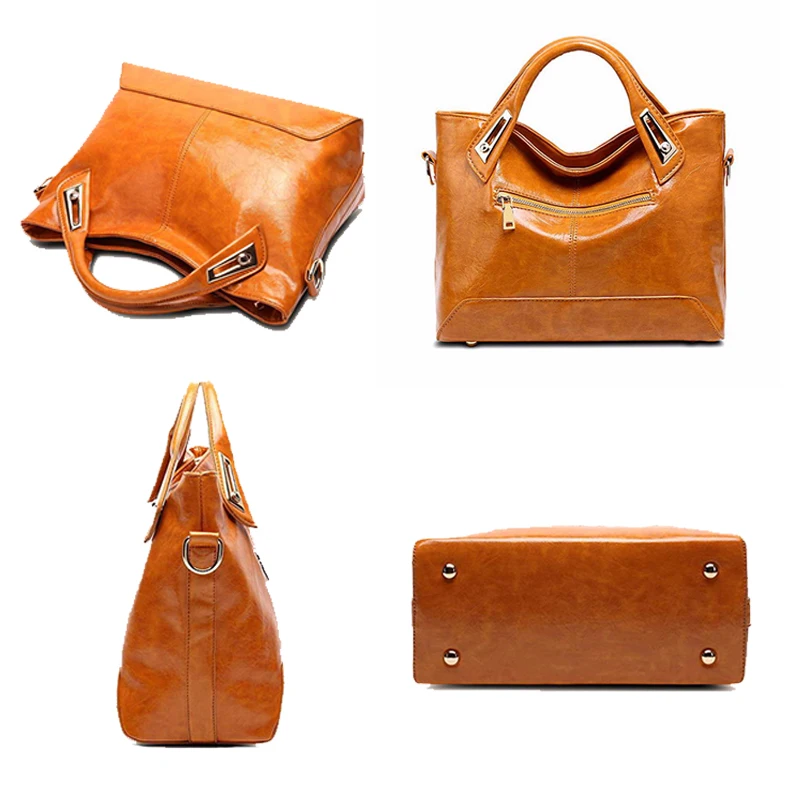 Women Oil Wax Leather Designer Handbags High Quality Shoulder Bags Ladies Handbags Fashion brand PU leather women bags WLHB1398 Women Oil Wax Leather Designer Handbags High Quality Shoulder Bags Ladies Handbags Fashion brand PU leather women bags WLHB1398