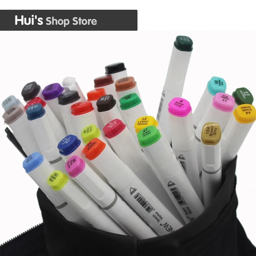 

Hot Sale Oily double-headed marker 80 color six generations upgrade comics school supplies copic markers