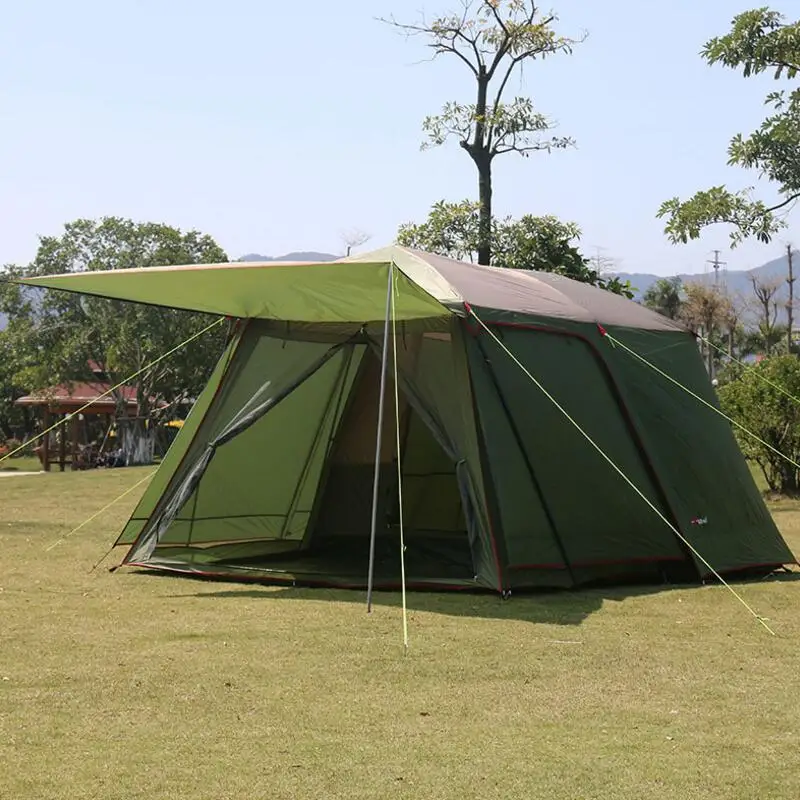 5 8 Person Outdoor Tourist Tent Waterproof Windproof Double Layer Large