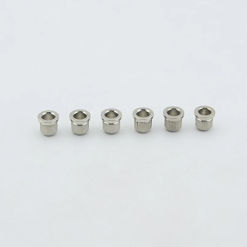 

1 Set (6Pcs) GuitarFamily Through Body String Ferrules / String Bushings For Electric Guitar Nickel ( #0769 ) MADE IN KOREA