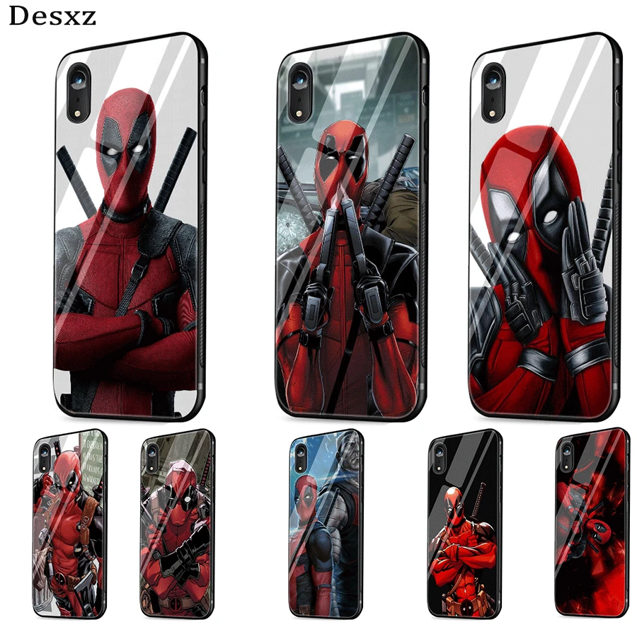Чехол Deadpool Marvel Wade Winston Wilson из ТПУ для iPhone 11 Pro XR X XS Max 5 5S 6 6s 7 8 Plus |