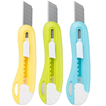 

1PC Random Color Mini Student Utility Knife Pocket Razor Blade Knife Cutter Letter Opener DIY Stationery cuchillo de uso