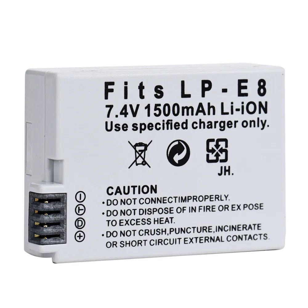 Замена LP-E8 7,4 V 1500 mAh Li-Ion Батарея для Canon EOS 550D Rebel T3i T2i передатчик безщеточный Lipo Батарея