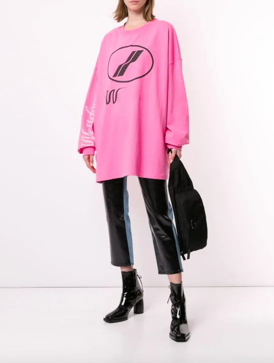 

Autumn We11done Hoodie O Neck Logo Letter Men And Women Pullover Tops 4 colors