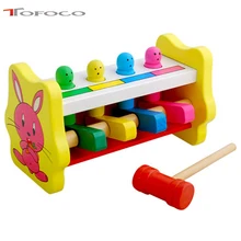 Деревянные молоточек с шариками Игрушки для раннего развития игрушки для детский молоток игры детей