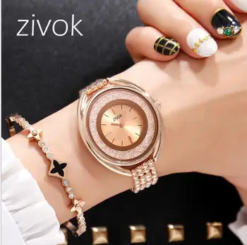 

Luxury Brand Watches Women Waterproof Quartz Watch Rose Gold Bracelet Luxurious Rhinestone Ladies saat relogio feminino style