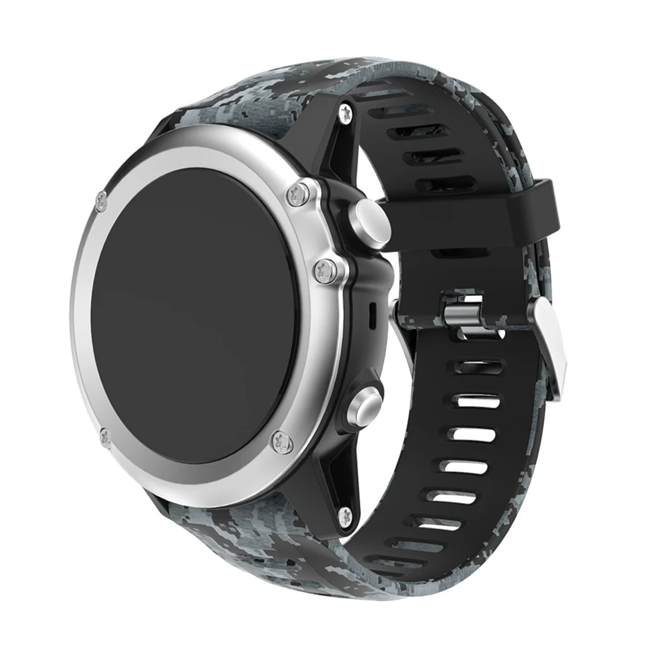 Спортивный Камуфляжный ремешок для часов YUEDAER для Garmin Fenix 5X, зеленый, серый силиконовый браслет для Garmin Fenix 3 3 HR, мужской ремешок