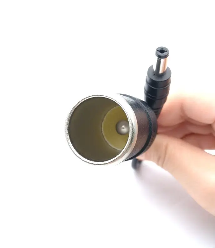 

High Quality 12V Female Car Cigarette Lighter Socket Plug Connector Charger Cable Adapter DC 5.5 * 2.1mm 5A Amper