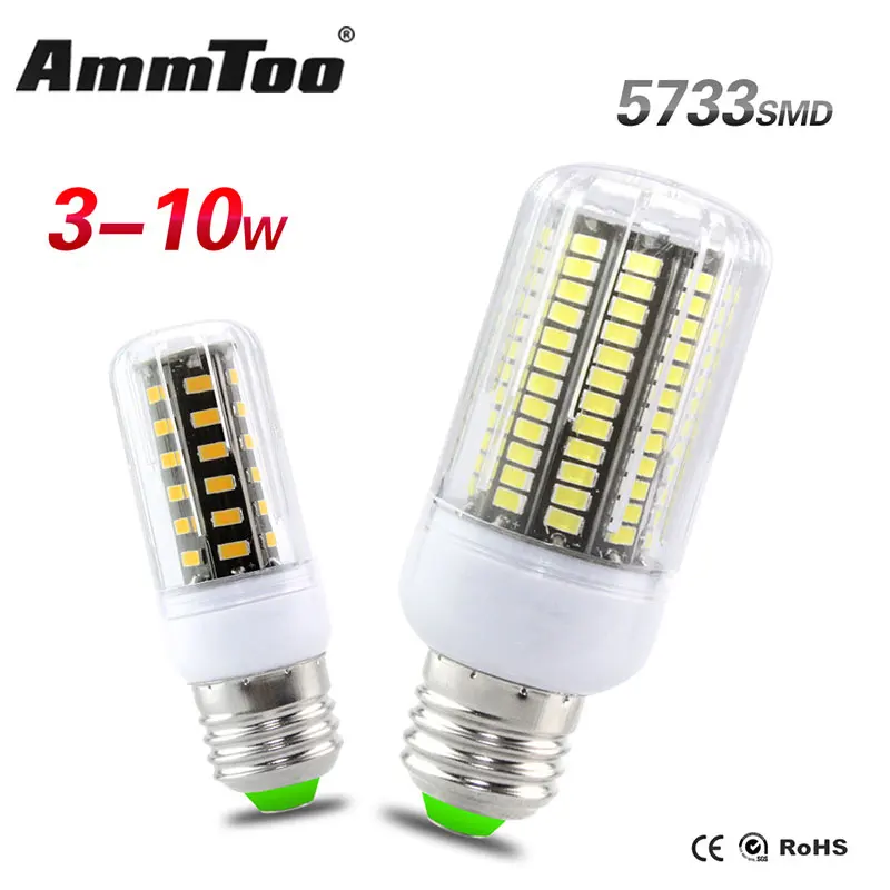 

E27 Led Lamp 220V Led Bulb lampada Led Corn Light 5733 Chip 30Led 42Led 64Led 80Led 108Led 136Leds Light Brighter Than 5730 SMD