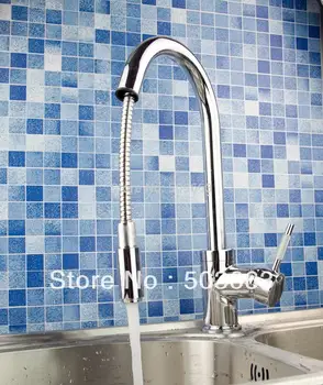 

OUBONI Hot Sale Kitchen Hot & Cold Water Mixer Brass Kitchen Faucet torneira Swivel Spout Pull Out Vessel Sink Single Handle Tap