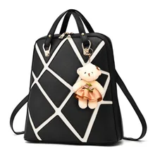 Sminica high school back pack mujeres marca 2017 nuevas señoras Mochilas para Adolescentes Niñas Mochilas de Cuero de la pu Bolso para Mujer Schoolbag