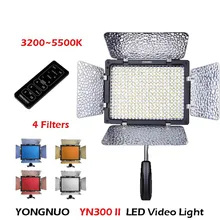YONGNUO YN300 II YN-300 II СВЕТОДИОДНЫЕ Лампы Видео 3200 К-5500 К с пульт дистанционного Управления и 4 Фильтров для Цифровой Зеркальный Фотоаппарат Canon Nikon Sony видеокамеры