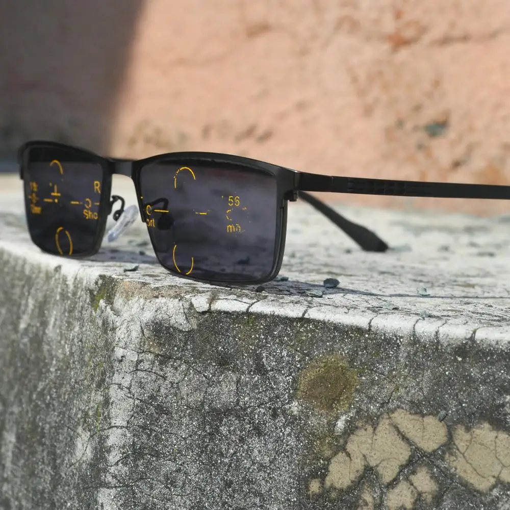 Переходные солнцезащитные очки фотохромные очки для чтения прогрессивные линзы из смолы расстояние двойные прогрессивные многофокальные очки UV400 NX