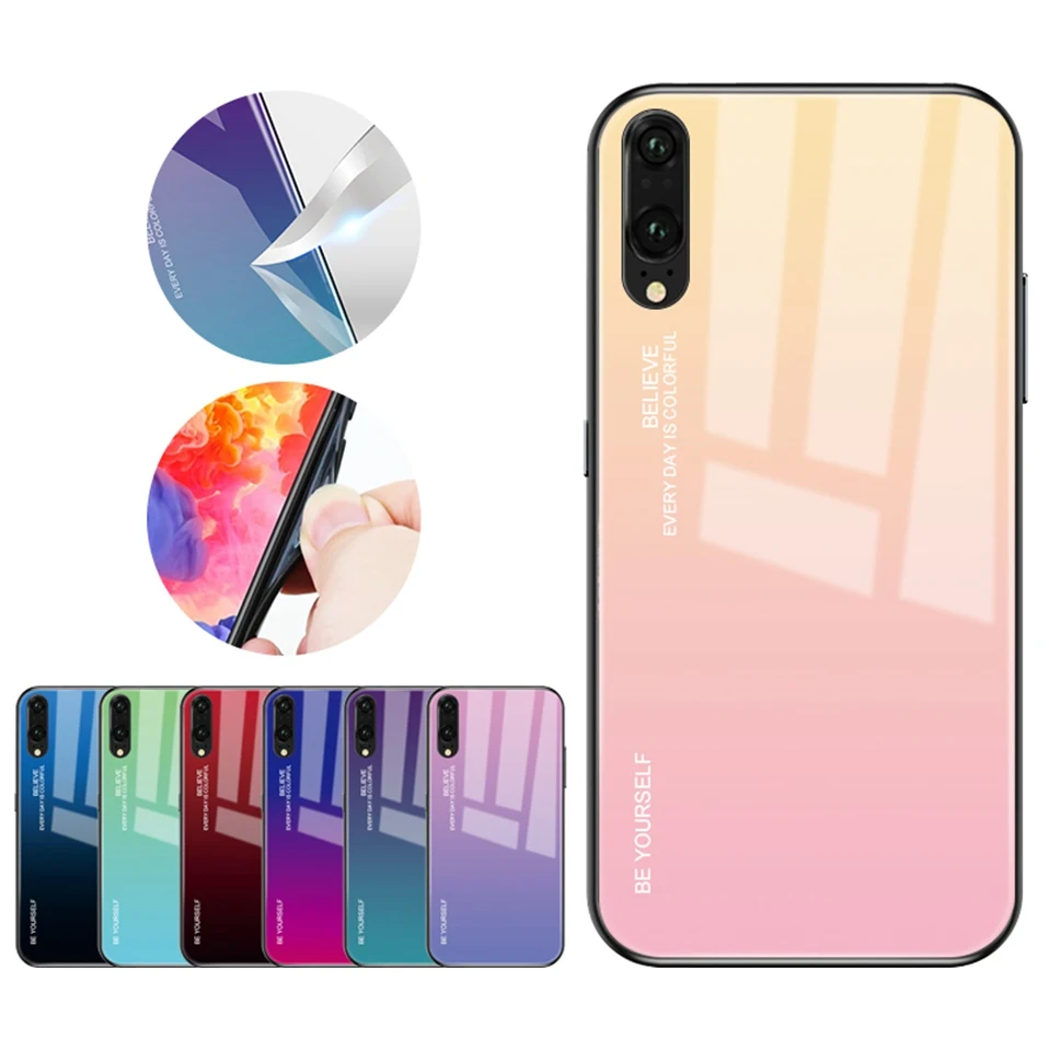 Tempered Glass Case For Huawei P20 Lite Cover Luxury Case For Huawei Nova 3 3i P Smart Mate 20 10 pro Honor 10 9 Lite 8X Coque   (13)