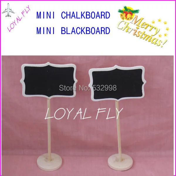 

40PCS/LOT Mini Wooden Rectangle Chalkboards Blackboard on stick Stand-Table Numbers -Wedding-Candy Signs