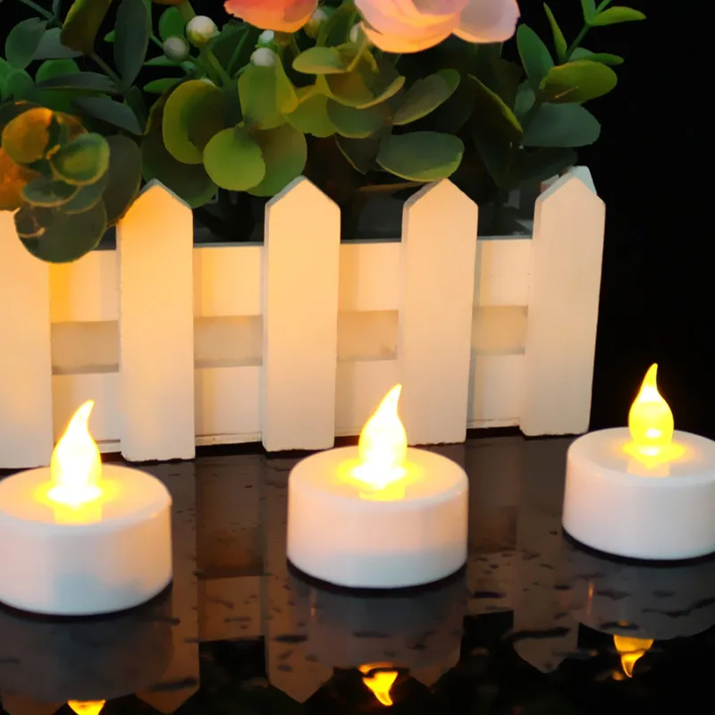 

New 1 PCS LED Flickering Flameless Resin Pillar LED Candle Light w/Timer Battery Candles Wedding Party Decoration Drop Shipping