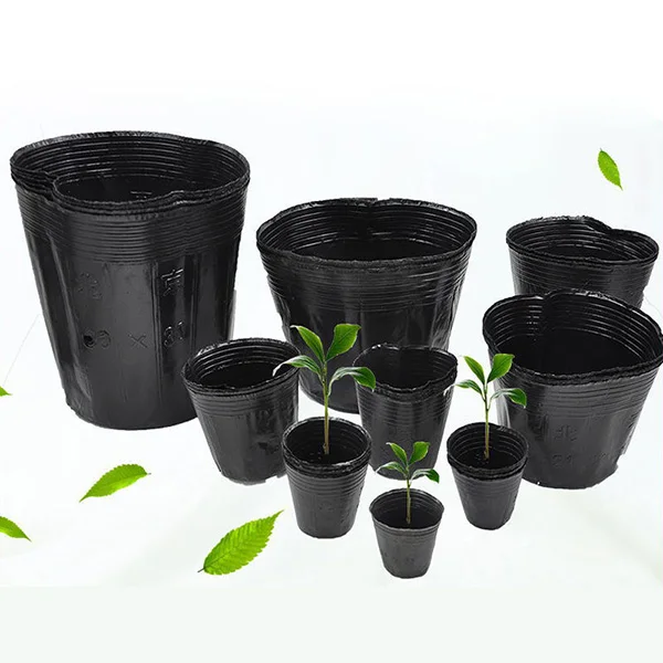 

100pcs Plastic Nursery Pot Plant Seedling Pouch Holder Raising Bag Nutrition Pots Garden Supplies TB Sale