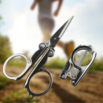 

Mini Folding Pocket key Ring Scissors Portable Stainless Steel Small Craft Cutter Handmade Tools Household Supplies