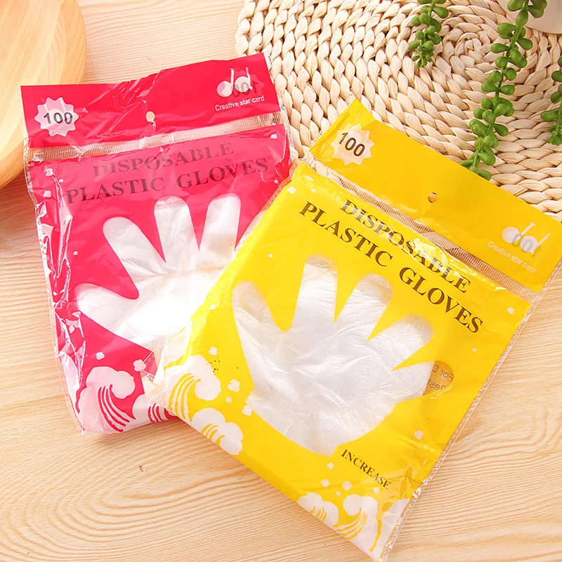 

SALE ! 1000pcs Disposable Gloves Restaurant Home Kitchen Service Food/Cleaning/Cooking/BBQ Multi-Functional PE Disposable Gloves