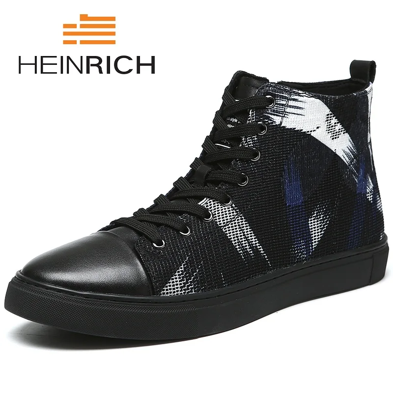 

HEINRICH British New 2018 Spring/Autumn Men's Fashion Ankle Boots Men's Elegant Trend Boots Top Quality Brand Shoes Zapatos