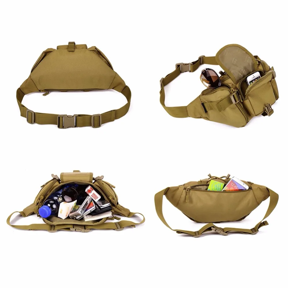 New Woemn and Men's Hip Pack Tactical Waist Packs Water Resistant Waist Bag Fanny Pack Belt Bag