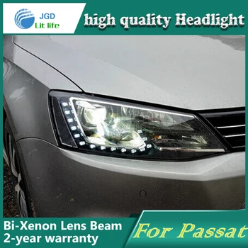 

high quality Car Styling Head Lamp case for VW Passat 2009-2013 LED Headlight DRL Daytime Running Light Bi-Xenon HID Accessories