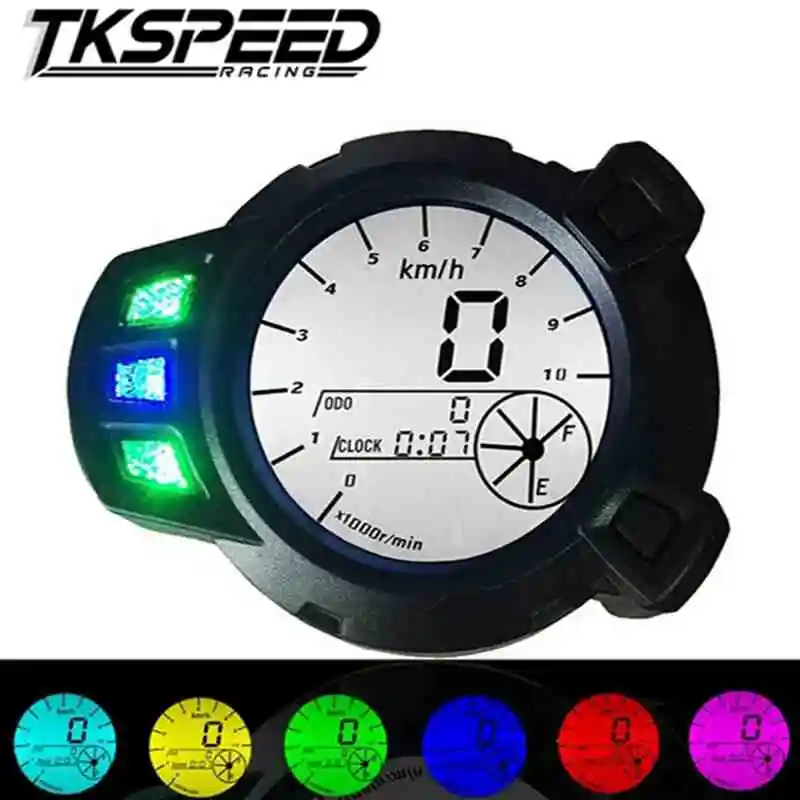 

Motorcycle Instruments 10000 RMP LCD Speedometer Tachometer for Yamaha Zuma BMK x125 YW125 speedomerter for Yamaha BWS 7 color