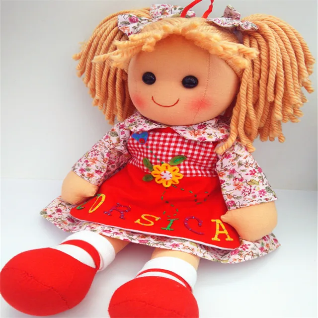 Smafes high quality 16 inch fashion girls rag doll toy stuffed cute