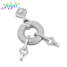 Juya DIY takı bileşenleri geometrik Fastener toka bağlayıcı kolye aksesuarları kadınlar için el yapımı inciler takı yapımı
