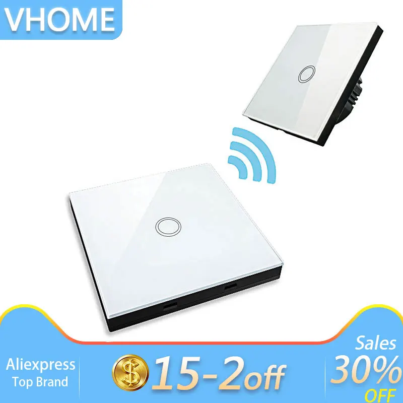  Vhome EU standard touch switches & wireless remote controlRF433Mhz Smart wall lamp bulb remote cont - 32954795951