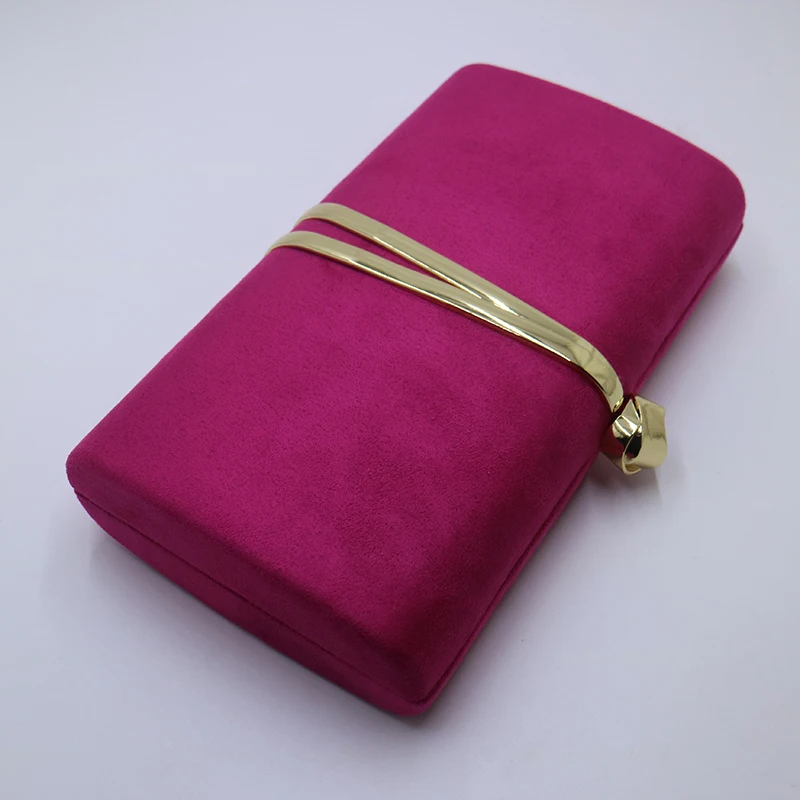 blue suede evening bag