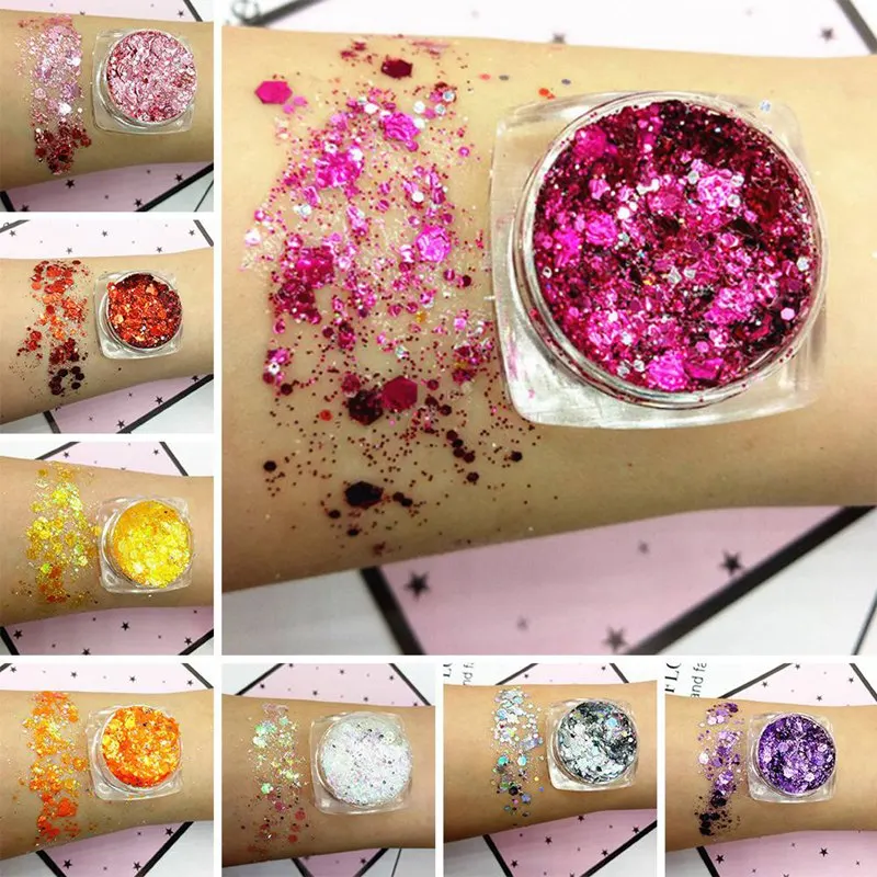 

Glitter Face Glow Shimmer Liquid Maquiagem Eye Pigmento Para Os Olhos Mermaid Cream Highlighter Brighten Makeup