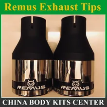 1 Piece Universal 63mm Inlet 101mm Outlet 304 Stainless Steel Remus Car Exhaust Muffler Tip Modified Exhaust Pipes