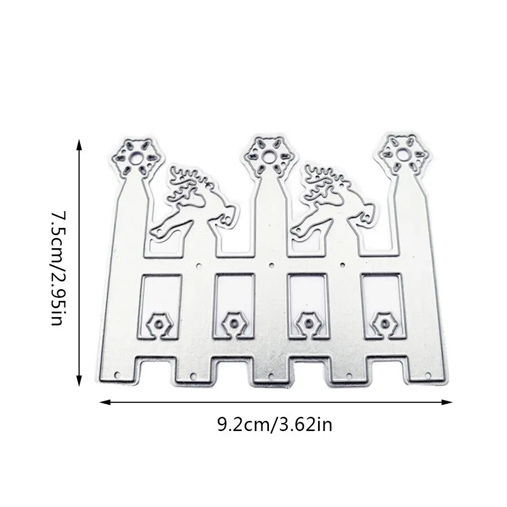 عيد الميلاد يموت السياج ندفة الثلج الغزلان ورقة الكربون الصلب المعادن قطع يموت النقش DIY المعادن يموت قطع ل سكرابوكينغ