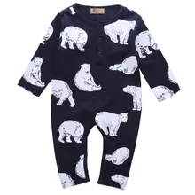 Для новорожденных на весну и зиму детские для маленьких мальчиков Обувь для девочек медведь комбинезон хлопок O Средства ухода за кожей шеи одежда