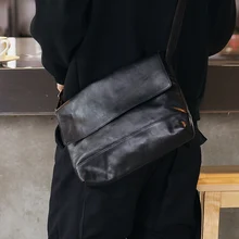LANSPACE font b men s b font leather messenger font b bag b font font b