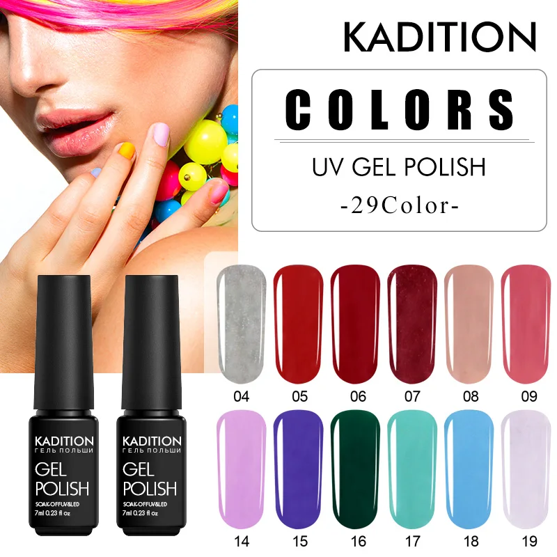 KADITION 29 Цвет УФ светодиодный гель лак для ногтей Гибридный ful акриловый Лаки Soak Off